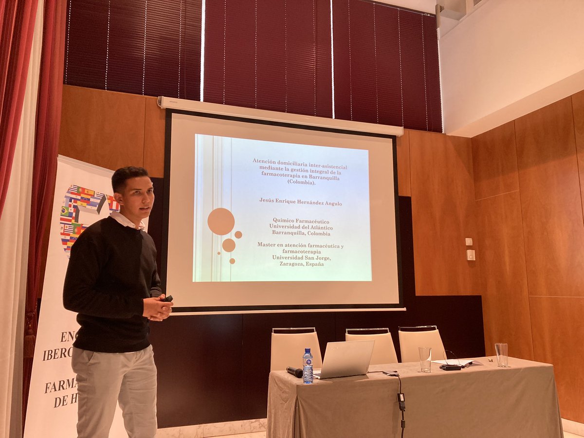 MarthaMilenaSi2's tweet photo. En https://t.co/rbXzcNQMyy @JesusHdz23 está presentando la investigación realizada en #Barranquilla #Colombia sobre Atención domiciliaria Inter-asistencial mediante Gestión Integral de la Medicación #CMM #MedExperiences #MedOptimisation #PharmaceuticalCarePractice https://t.co/VYo8wMs6aH