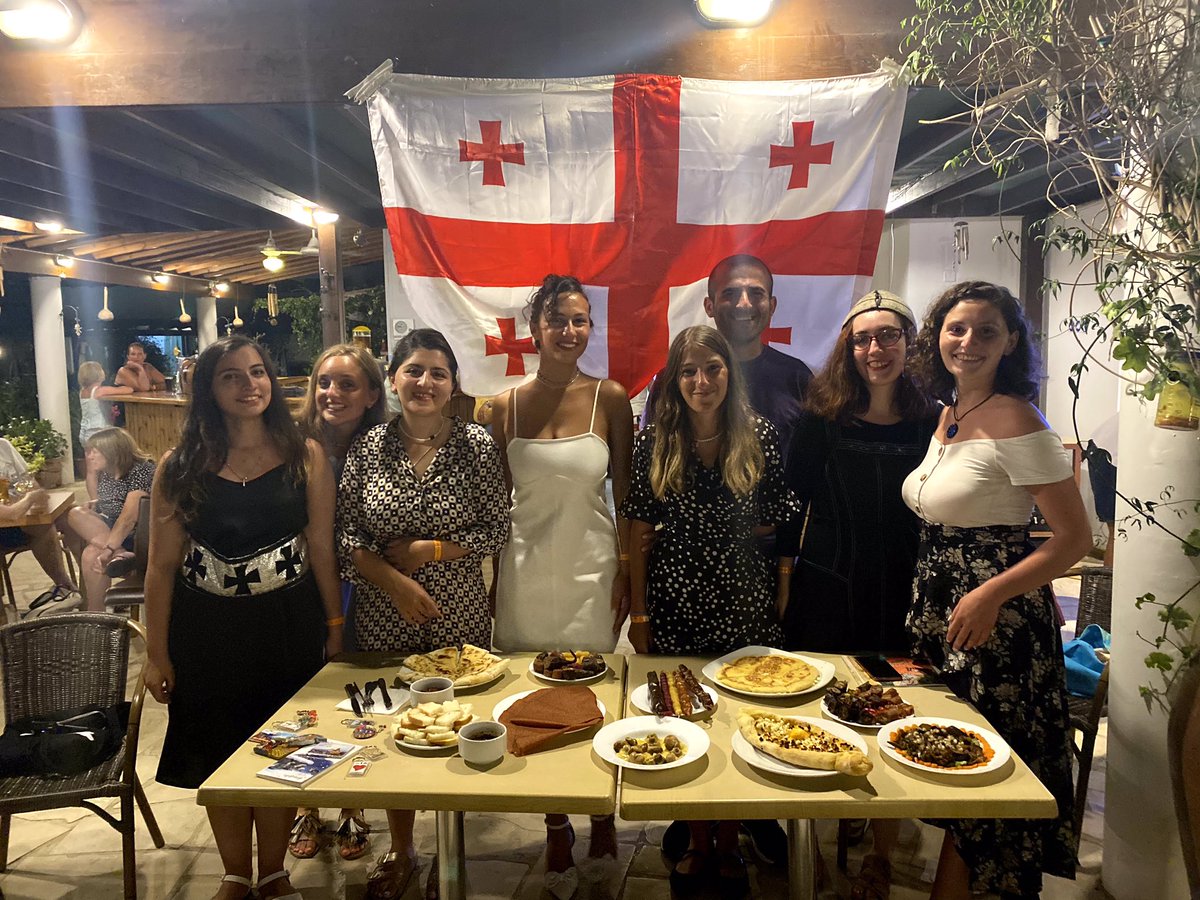 Linetamskh's tweet photo. Road from Georgia to Cyprus.                   Georgian volunteers in Cyprus. 🇬🇪❤️ #Erasmus+ #Youthexchange #Georgia #Cyprus #Volunteers #Educational #travel https://t.co/ksNBRhPPT8
