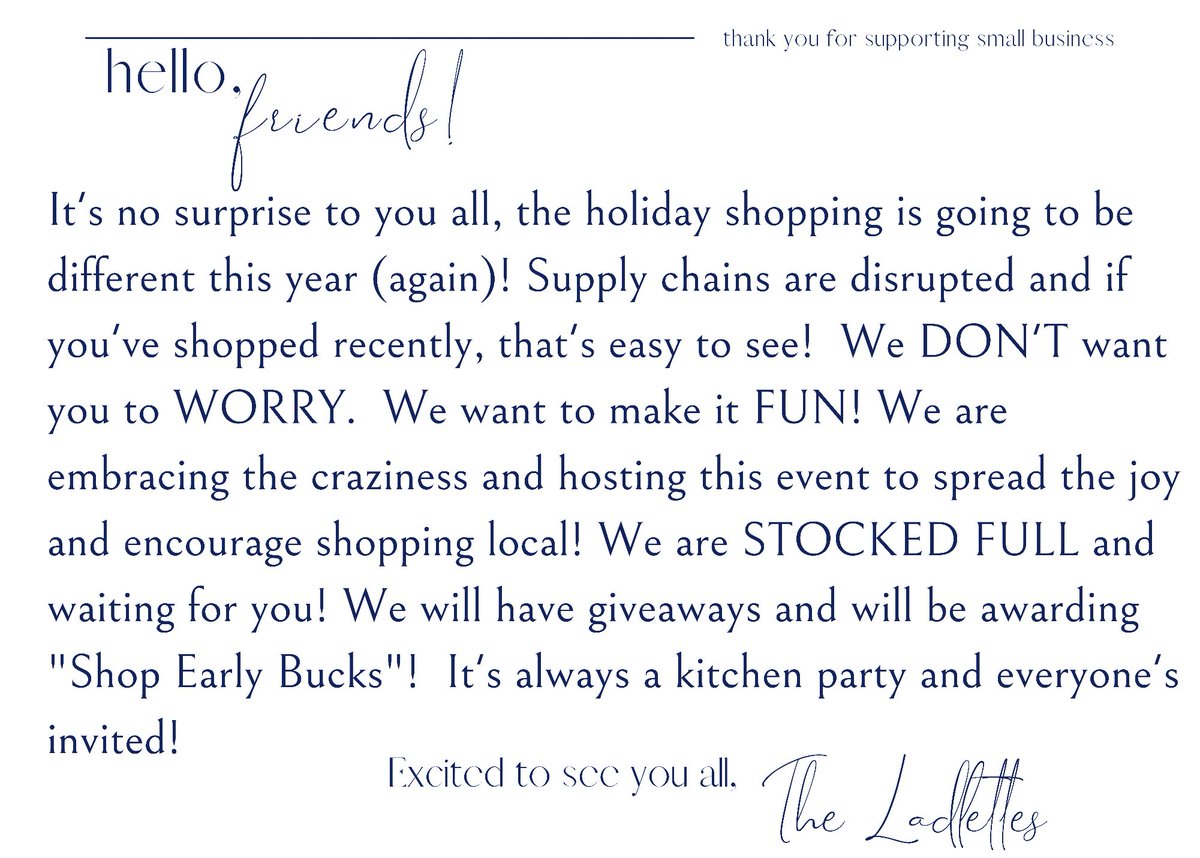 Ladles & Linens Kitchen Shoppes tweet media