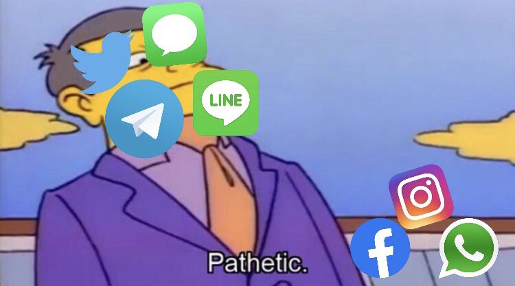 IndianIrfan3's tweet photo. Whatsapp Facebook and Instagram down 

Meanwhile Twitter, Telegram, iMessage and Line be like:

@Facebook
@Twitter

@WhatsApp
#facebookdown #WhatsApp #serverdown #India https://t.co/r1QbtL8708 https://t.co/hEr3gz20UP