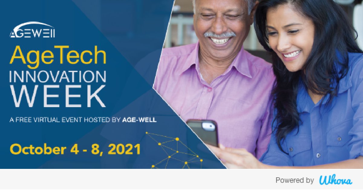 RMcAloney's tweet photo. Hi! I'm attending AgeTech Innovation Week #AgeTechIW. Let's start connecting with each other now. @AGEWELL_NCE - via Whova event app https://t.co/q9OqIRjsUT https://t.co/mdJDaQ0uv3
