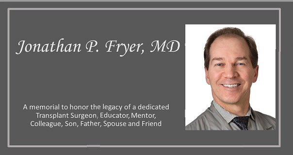 The Northwestern Transplant division will be hosting a zoom memorial service for Dr Fryer on October 11 at 5pm CST. I know he touched so many during his career so DM me if you are interested in participating.