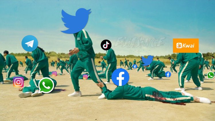 sonnier_vasquez's tweet photo. Las redes sociales vistas desde el juego del calamar “Facebook, WhatsApp e Instagram eliminados”.

Quedan: Twitter, Telegram, TikTok y Kwai. https://t.co/cPLsbeqCCC