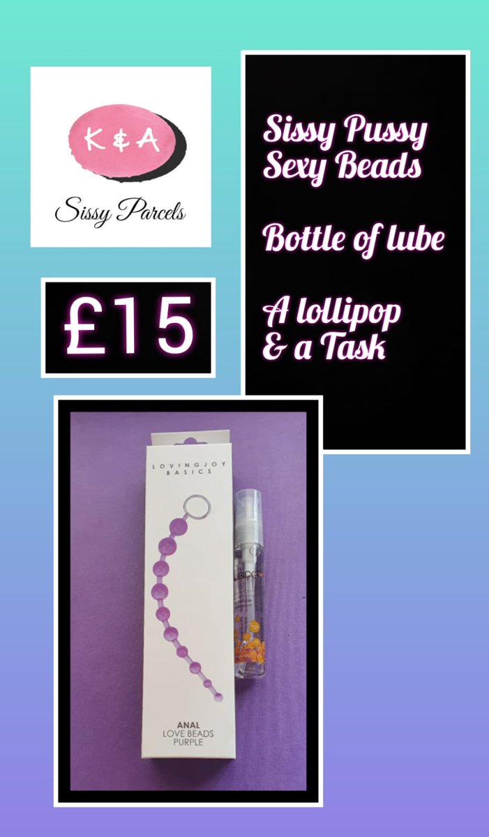 SissyFemAC's tweet photo. Are you one that needs that boi p*ssy filled?
well lets start stretching you with this set of beads and lube.
Small task and lolly comes free with this naughty package.
sissyparcels@protonmail.com
#sissyparcel #sissyoffer https://t.co/cDf51qNBcC
