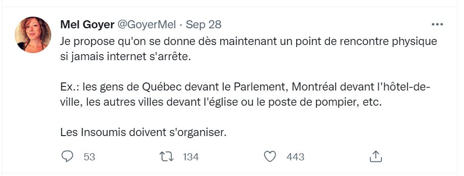 fredbourget's tweet photo. Facebook et Instagram down!!

Les arrestations peuvent commencer!! 😬

Tous aux abris!! ☝️

Ceci est peut-être ma dernière communication alors je tiens à rappeler les points de rencontres!! https://t.co/z6CFfB3jIL