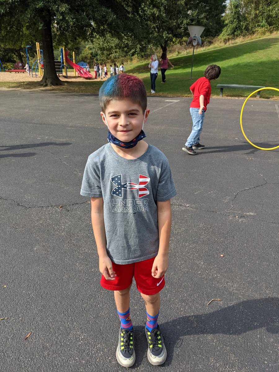 School spirit week leading up to homecoming.  Today we celebrate America with red, white, and blue!  #cfeschargers #Chaddsforducfsd #ucfproud #backtobetter