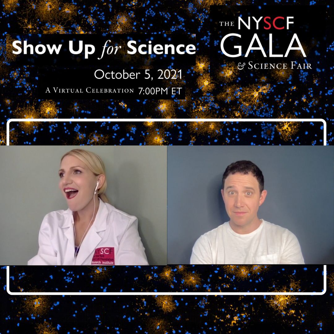 nyscf's tweet photo. What are @TheAAshford and @SantinoFontana chatting about? #ShowUpforScience on Oct 5 at 7pm at to find out! Register to watch now: https://t.co/Y8SBHh94FX https://t.co/TF90UR76Kz