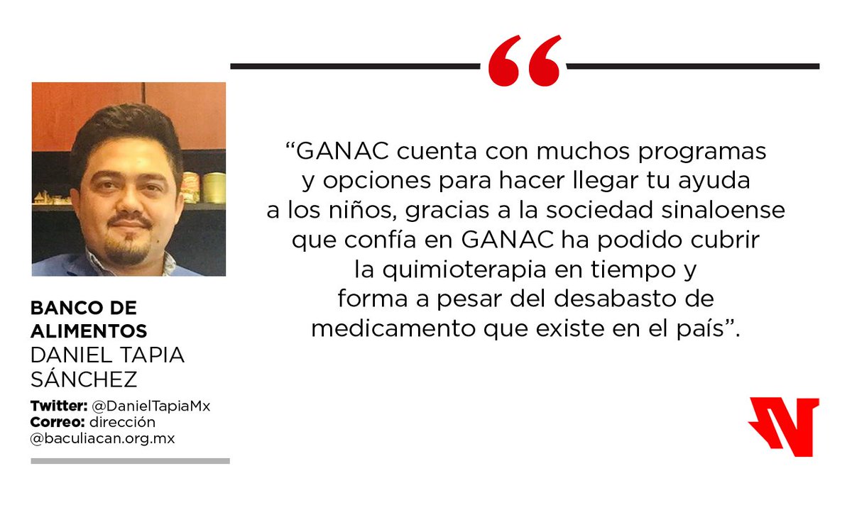 noroestemx's tweet photo. #OPINIÓN ✍���
Hoy en su columna Banco de Alimentos, @DanielTapiaMx llama a apoyar a la organización @GANACIAP, que desde 1995 ayuda a niños con cáncer a acceder a quimioterapias. 
👉 Lee más aquí: https://t.co/1igr68bQGo https://t.co/gjXiQB6bII