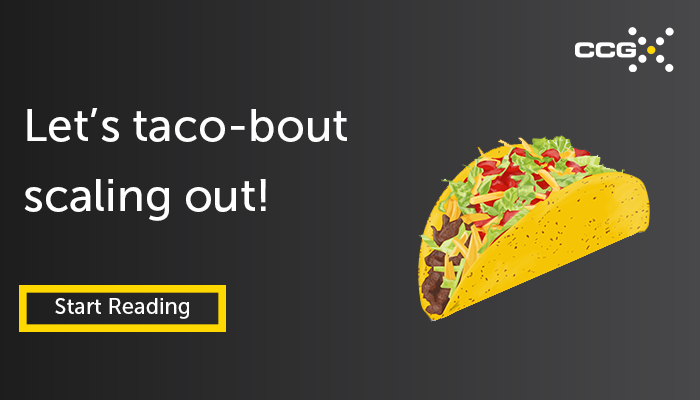 ccganalytics's tweet photo. What do tacos have to do with #scalingout? Find out in this blog where we discuss the buzz around @databricks  and “scaling out.” https://t.co/7t7y0cSVAt

 #NationalTacoDay https://t.co/6u8D55hSU8