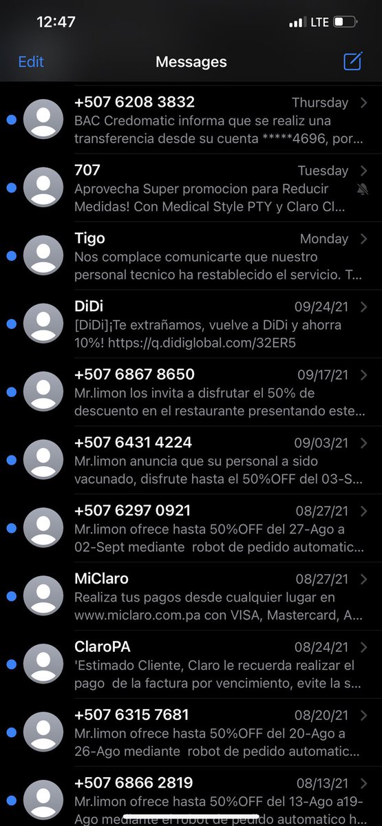 Los únicos mensajes que me llegan por iMessage