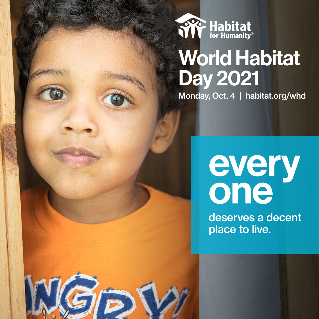 SapientSEE's tweet photo. On World Habitat Day, Habitat for Humanity joins the United Nations and organizations around the world in raising awareness, educating, and mobilizing individuals and communities to take action on the current global housing crisis. https://t.co/VmDoxqn4j0