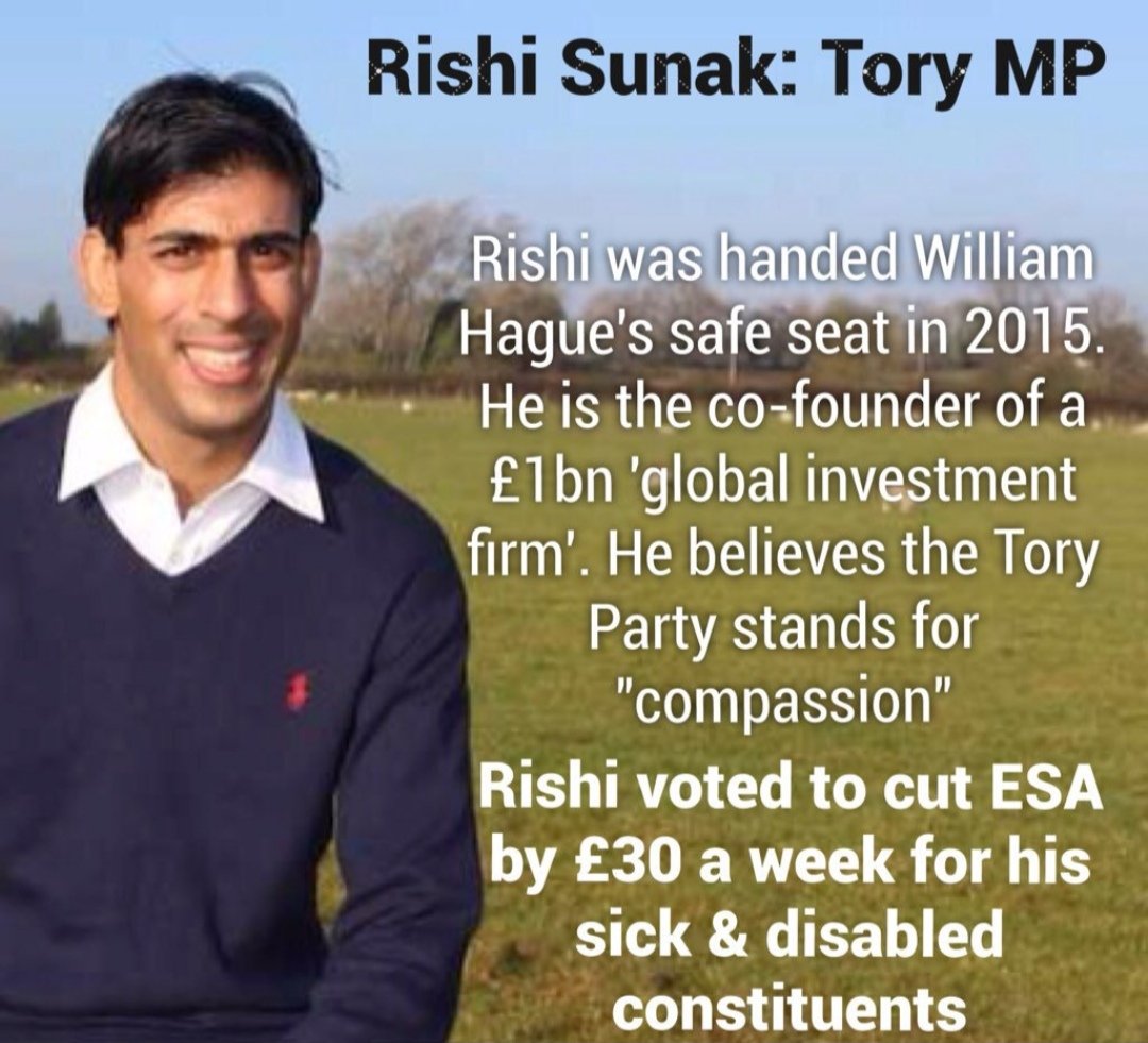 Rishi Sunak tells conference about his unshakeable belief in Conservative values. This is one.....