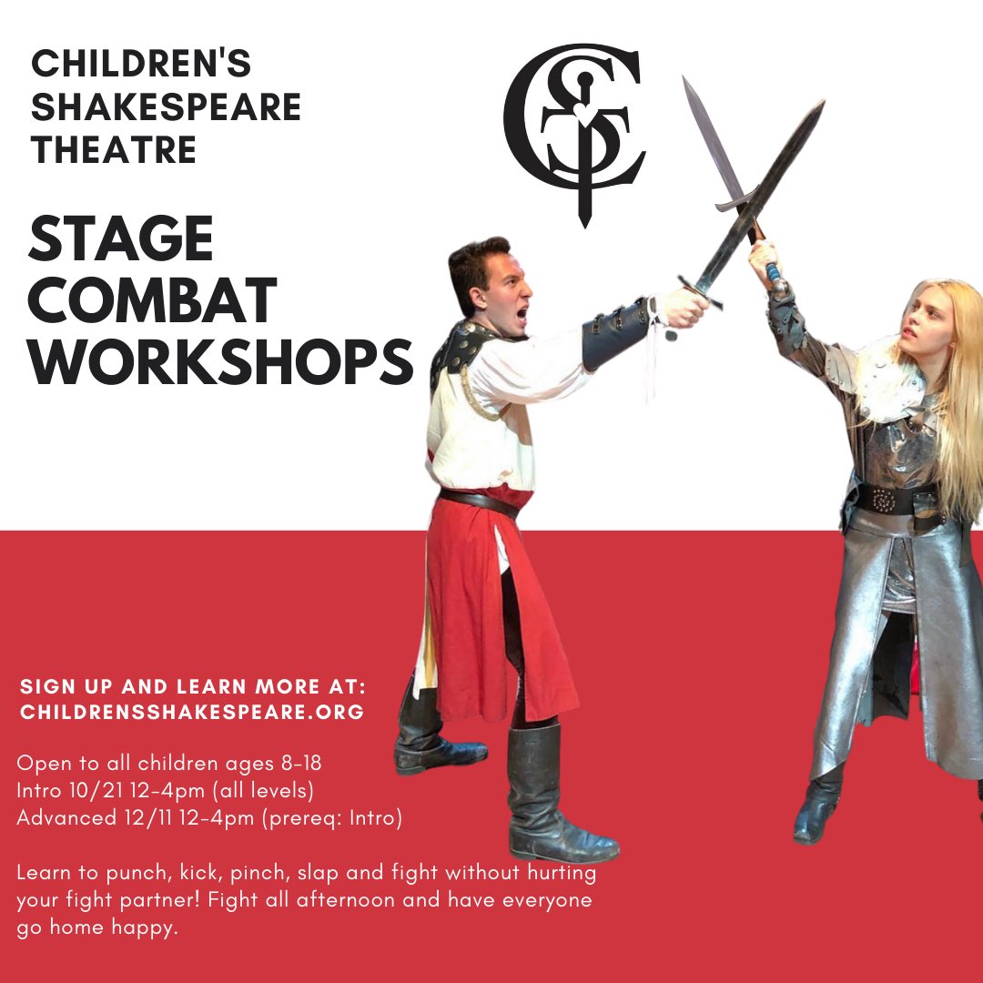 CST_Shakespeare's tweet photo. This October! Come play with us one Saturday: Stage Combat with an Advanced Actor Combatant. More info on our site: https://t.co/4ZjLYEvx6m https://t.co/lLRtDc02sb