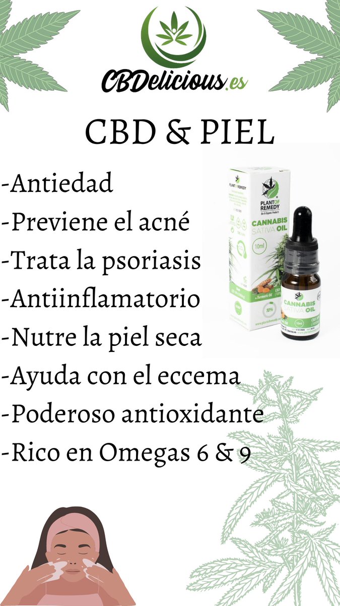 CbdeliciousE's tweet photo. 🌿✨ #CBD y el uso cutáneo. ✨🌿
Abajo os dejamos algunos beneficios del CBD para la piel🧏🏻♀️
Echa un vistazo a los aceites de CBD que disponemos en nuestra web🌐
🔗 https://t.co/AdIVxqj6gE
#Cannabis #CBD #aceitesCBD #CBDonline #floresCBD #cbdlife #marihuana #ultimahora #CBDoil https://t.co/a555SwuExd