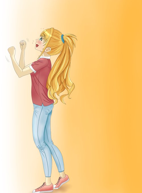 出来た。これはPと話している日野茜ちゃん・・・のつもり。

#日野茜 