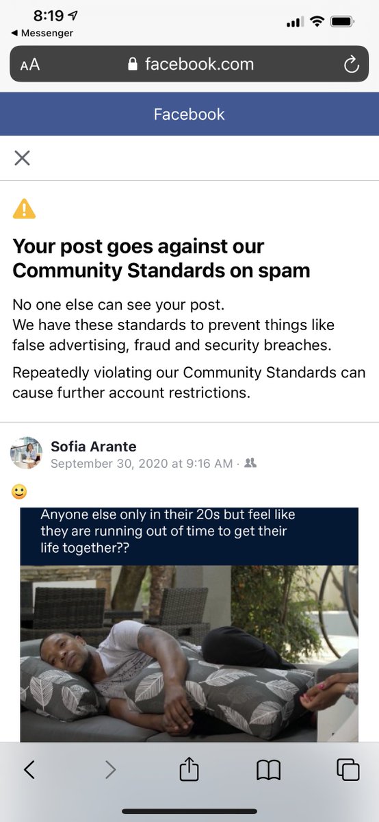 _sofiaarante's tweet photo. #facebookdisabledme @Facebook. My account was disabled last September 16 and I already filed a review. I use my account responsibly. I have been a loyal user of your platform for more than a decade and I believe I was wrongly accused. I hope this inconvenience gets fixed asap. https://t.co/IZXLv4P42e