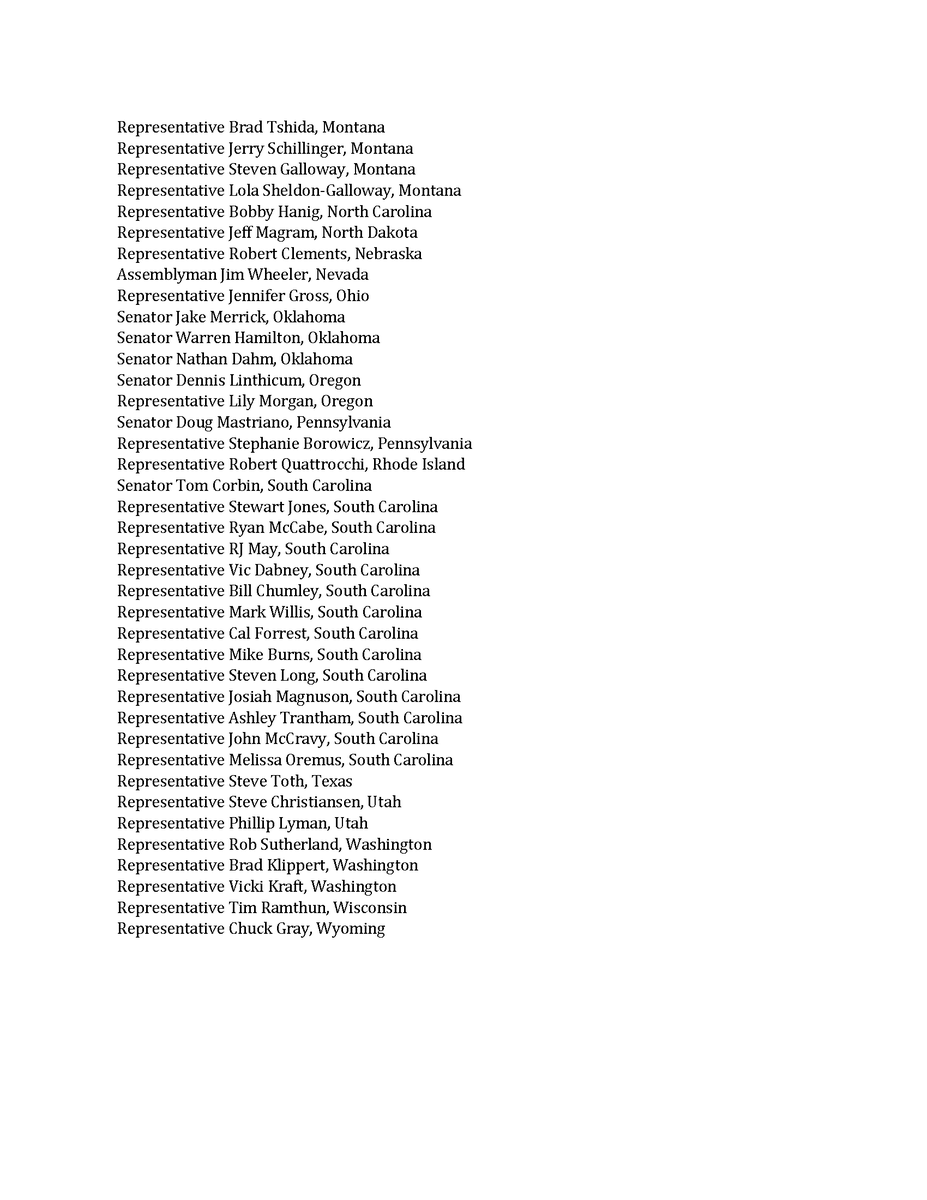 WendyRogersAZ's tweet image. 92 Legislators from Multiple States Write a Letter to the American People Calling for a 50-State Audit, Decertification Where Appropriate, and Possible Convening of the US House of Representatives