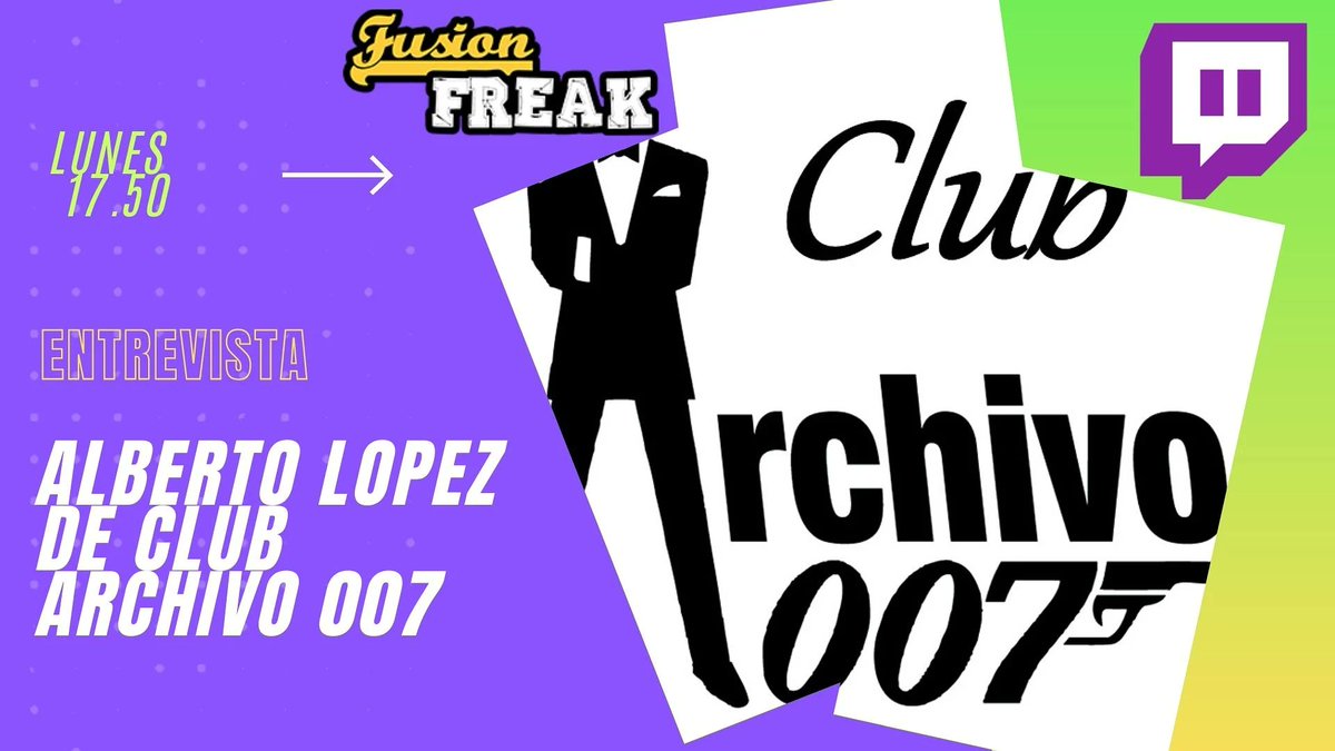 Hoy tras el programa habitual hablaremos con Alberto López de clubarchivo007 para que nos ponga al día sobre el mundo de #jamesbond #007

m.twitch.tv/fusionfreak