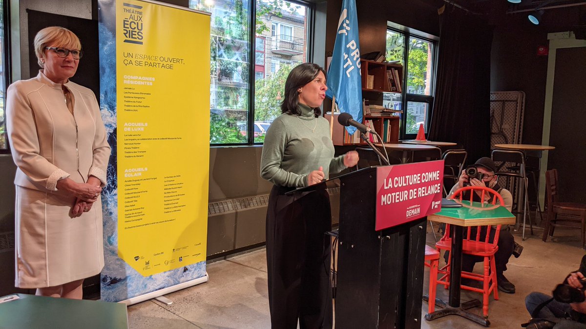 poirieryvesTVA's tweet photo. Course à la mairie de Montréal
@Val_Plante fait des promesses pour le milieu culturel.
-Enveloppe 13M$ pour la Maison de la chanson francophone dans la bibliothèque Saint-Sulpice.
-1M$/année pour les petits lieux privés de diffusion artistique et cinéma de quartier.
@tvanouvelles https://t.co/EgzyR2qs37