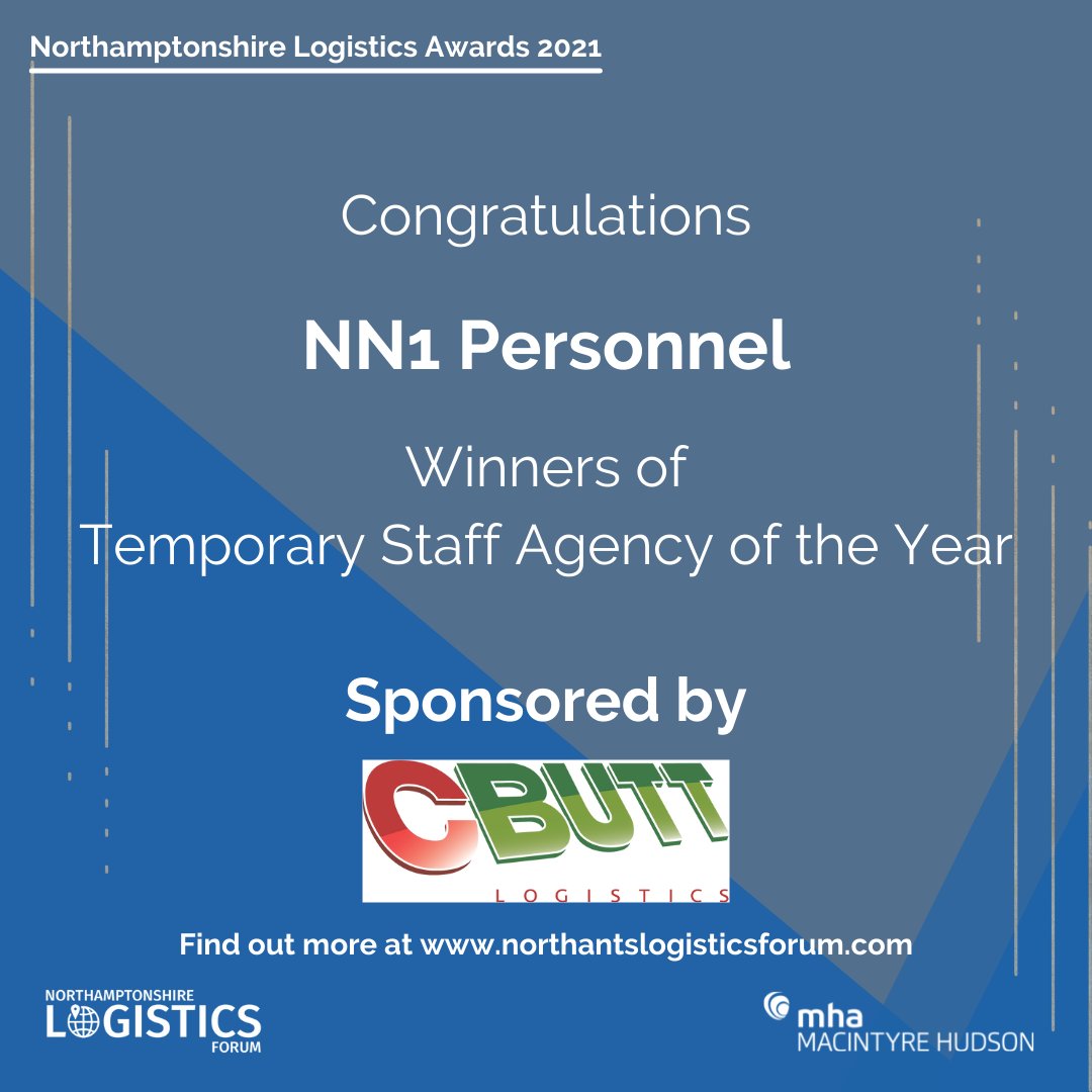 logistics_forum's tweet photo. The Logistics Temporary Staff Agency of the Year was sponsored by @CBUTTLTD 💃

And the winner is... @NN1_Personnel 🏆

Congratulations to all finalists in this category!

#LogisticsAwards #Logistics #NorthantsLogistics https://t.co/GgylAwzMqo