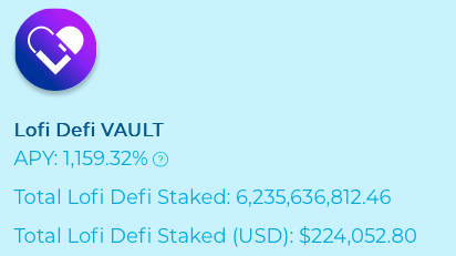 lofi_defi's tweet photo. 1,159% APY with total staked of $220k of $LOFI ๐ฅ๐
What are you waiting for? Stake your tokens now and let it grow over time! ๐ฐ
Stake here: https://t.co/53vMZJ162u
#LoFiDeFi #BankerDoge #BSCGem #Crypto #SHIB #FLOKI https://t.co/xTKV3thNw9