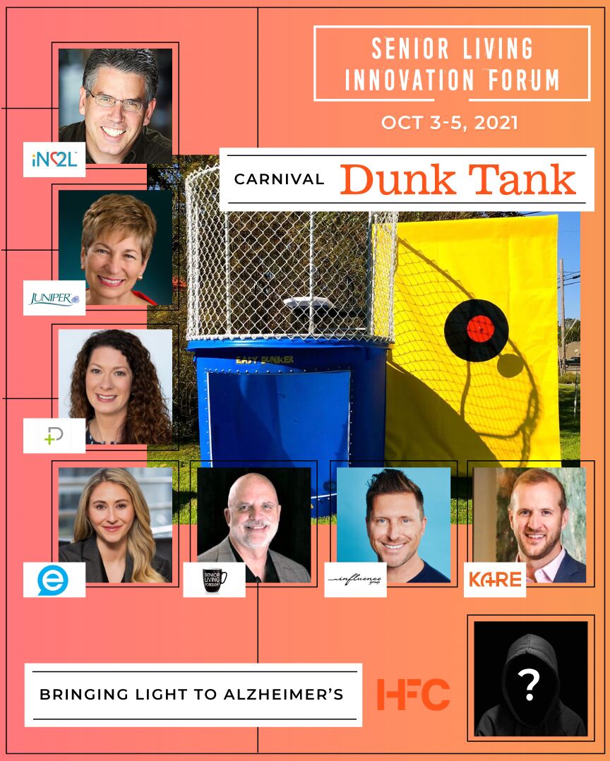 Our team is at <a href="/SLIForum/">Senior Living Innovation Forum</a> this week. Don’t miss your opportunity to #dunkcharles at the carnival tonight! #seniorliving #doyoukare #jointherevolution