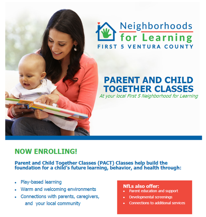 First5Ventura's tweet photo. Our Parent and Child Together Classes are starting soon! 😃
To learn more visit: https://t.co/trn0UaQyvJ

#PACTclasses #NfL #ECE #Teachers #First5 #ReadSingPlay #F5VC https://t.co/ocw90sulzA