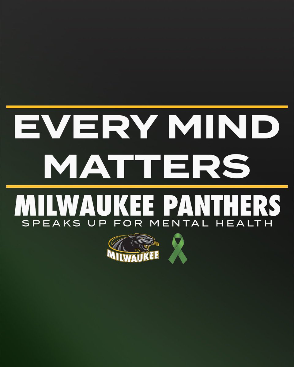 MKEPanthers's tweet image. Today marks the start of #MentalHealthAwarenessWeek in MKE Athletics; a conversation we want to start early leading up to World Mental Health Day.

Stay tuned throughout the week as we share stories, resources, and perspectives on the intersectionality of mental health.