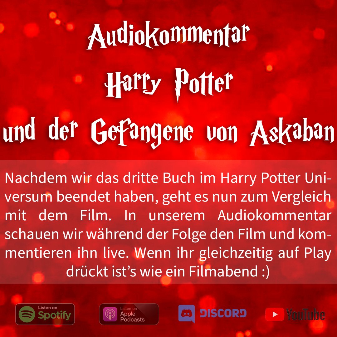 RadioRavenclaw_'s tweet photo. 2 Stunden Audiokommentar incoming! LINK IN BIO 🦉🎙️

SPOTIFY: https://t.co/yaBw0BvKFO
YOUTUBE: https://t.co/LSKIwjGCRT
DISCORD: https://t.co/QD9KQNOx5q

#harrypotter #harrypotterpodcast #harrypotterkapitelfürkapitel #radioravenclaw #gefangenevonaskaban #harrypotterfilm https://t.co/CQfaZ7LlsI