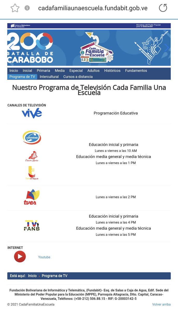 Bueno, ya es la hora de ver el programa, a lo mejor eso sí funciona hoy #4Octubre del 2021, ¿o se seguirá violando el #DerechoAlaEducación en #Venezuela?
#Educación #DDHH #AñoEscolar2021_2022