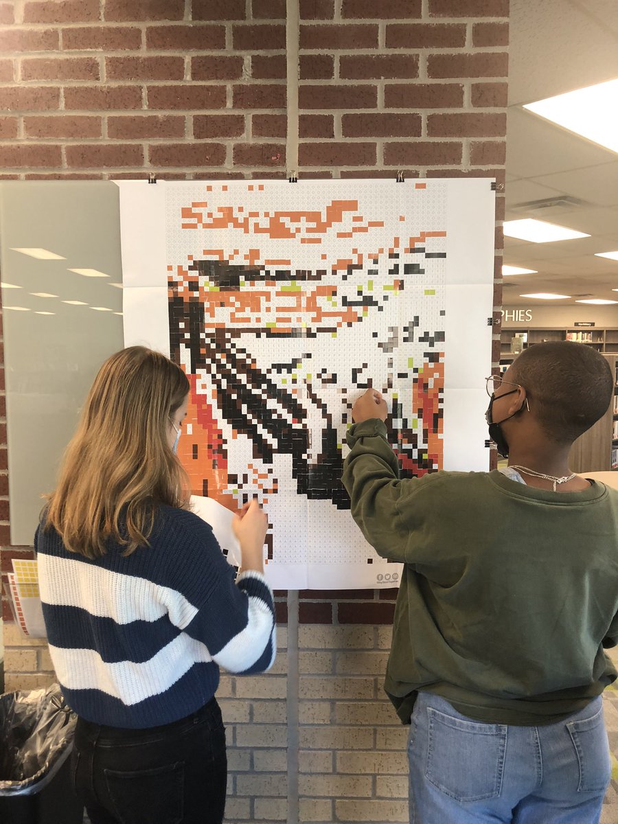 McNeilHSLibrary's tweet photo. Sticker art is back in the library! We are so excited! https://t.co/38UiCvU22U