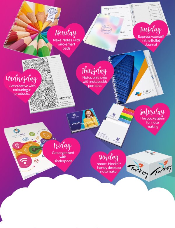 Doodle, jot and sketch… it’s national #stationeryweek 📝😁

Here’s a showcase of our #stationery items. They make great giveaways and are sure to get your brand noted!✏️💖

Order now at:
📧sales@triaduk.co.uk 
📞01260 278657
#nationalstationeryweek #giveaways #weloveyourbrand