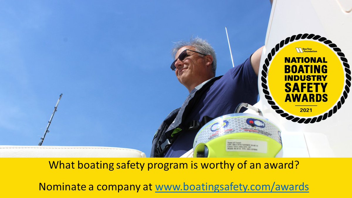 What are you waiting for?
Does your for-profit company promote boating safety programs? If you'd like to be recognized and rewarded for this, apply for the National Boating Industry Safety Awards by October 8th at boatingsafety.com/awards. #boatingsafety
