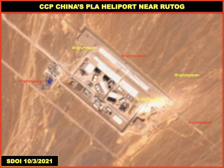 rajfortyseven's tweet photo. #CCP #China’s #PLA #heliport near #Rutog.
156kms from #Finger4 #Pangongtso.
Under construction since Apr2020, not yet operational. https://t.co/O9Fg3Xpwhf