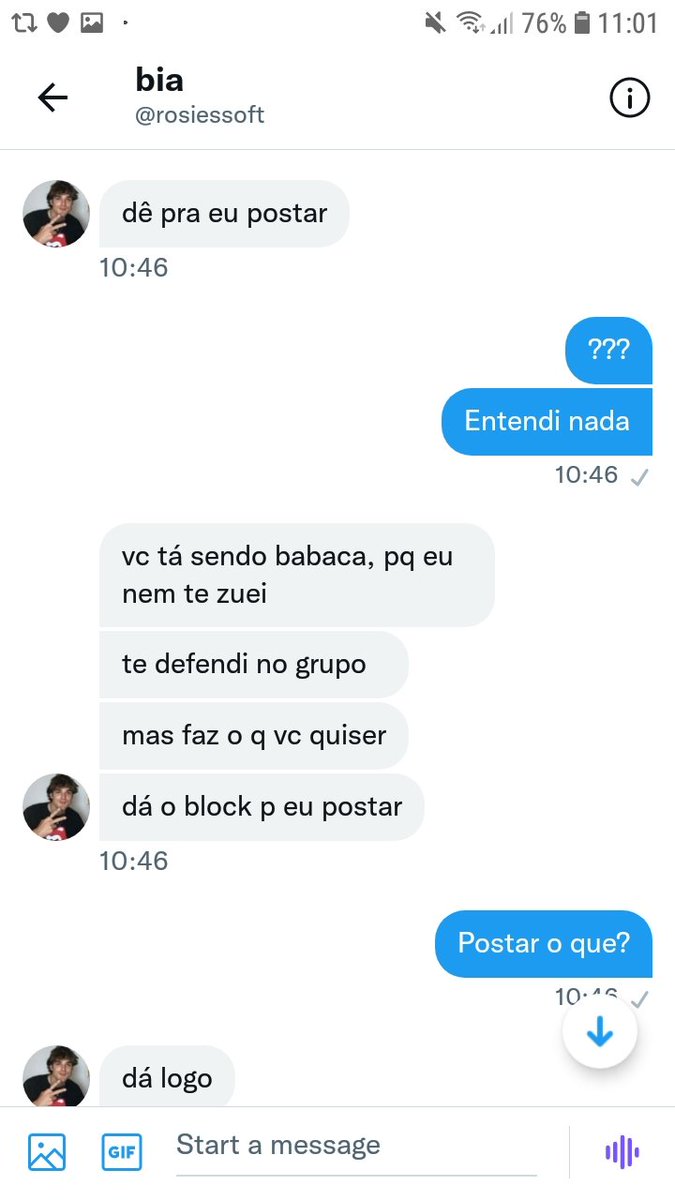 seleholland's tweet photo. ent a @/rosiessoft dizia ser minha amiga mas ela n quer revelar o user dos responsaveis. Praticamente compactuando com o bullying https://t.co/lRaab1C8BU