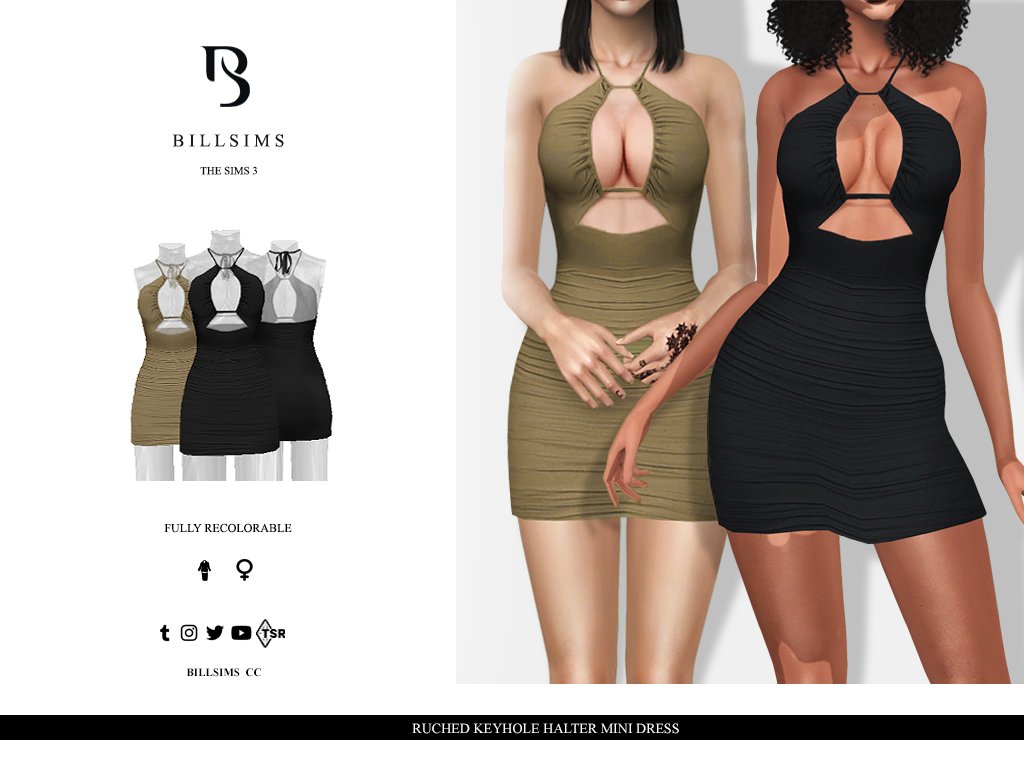 halter bubble-hem mini dress Halter Bubble-Hem Mini Dress main image 1
