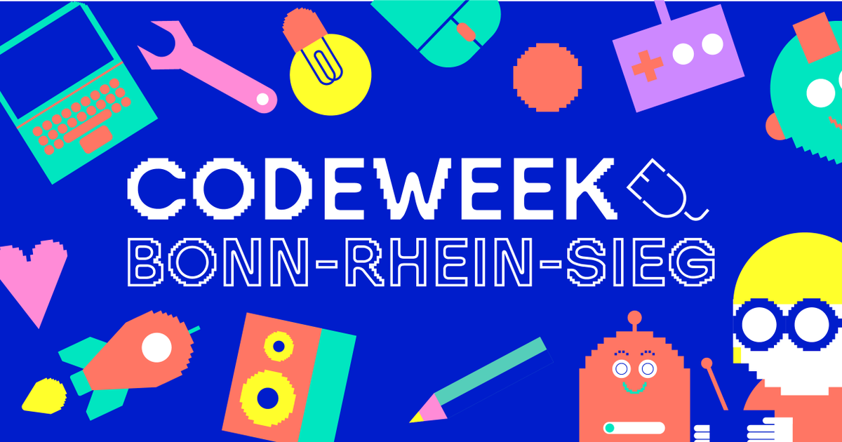 🕹️ Auf der @codeweekbonn können Kinder & Jugendliche bei spannenden #Workshops & #Mitmachveranstaltungen ihre #Begeisterung für das Tüfteln, #Hacken & #Programmieren entdecken.

🗓️ 4. bis 24. Oktober 2021

#nachwuchsfördern #CodeWeek #Bonn #Teamwork
bonn.codeweek.de