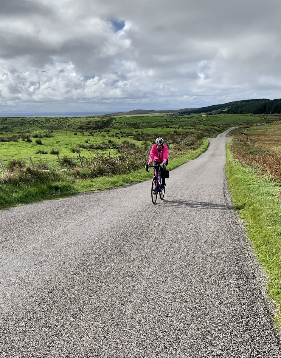DistilleryBikes's tweet photo. Dodged ALL the showers on our ride round to Portnahaven to watch the seals.. Bumped into @davidjbrodie, Heather and their ever increasing pack of hounds. Needless to say little Rhu stole Mrs DistilleryBikes’ heart. #cycling #weatherwin #beeroclock https://t.co/pWeTFZugia