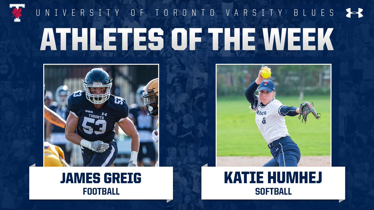 James Greig and Katie Humhej are your Varsity Blues athletes of the week!

🗞️: bit.ly/3Ff5TlK 

WE ALL #BLEEDBLUE | #WeAreTO