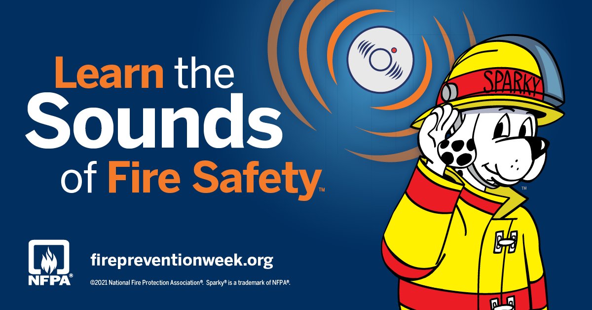 HVLfire's tweet image. It's Fire Prevention Week! Learn the Sounds of Fire Safety and how to keep your smoke alarms working properly with information from the National Fire Prevention Agency all week long. firepreventionweek.org