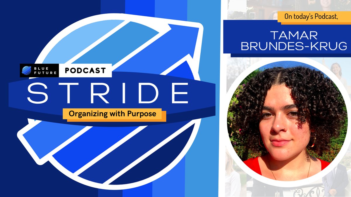 BlueFutureNow's tweet photo. Tune in today to Blue Future’s new podcast, Stride: Organizing with Purpose!
 
Stride highlights the voices of young change-makers!
 
Listen on Spotify to hear how Tamar is changing the world through political organizing. #StridePodcast #OrganizeWithPurpose https://t.co/0p4iJA3DCK