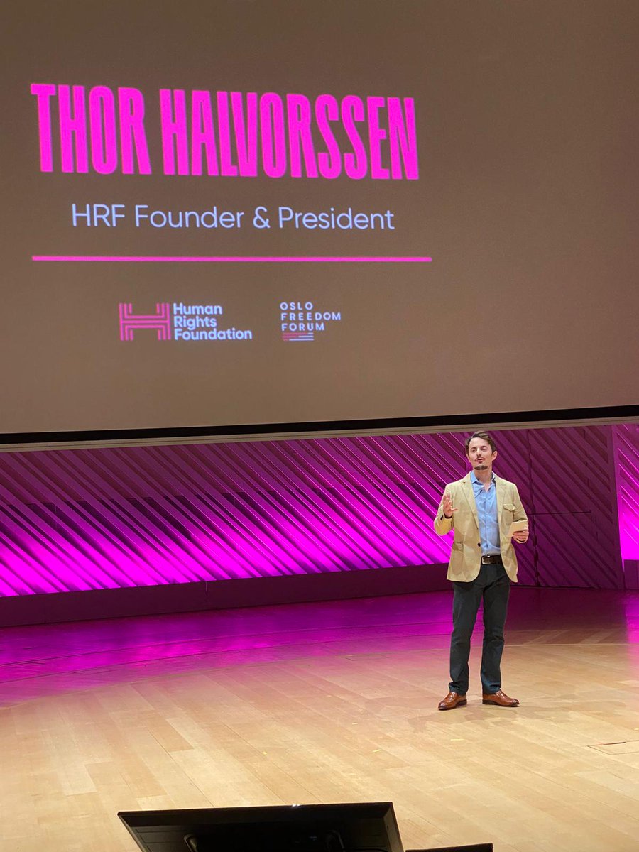 OsloFF's tweet image. The 2021 Oslo Freedom Forum starts now! Opening remarks by HRF President, Thor Halvorssen.

"Safety, love, liberty... that's what we are trying to promote here."

#OFF21 #TruthIgnited