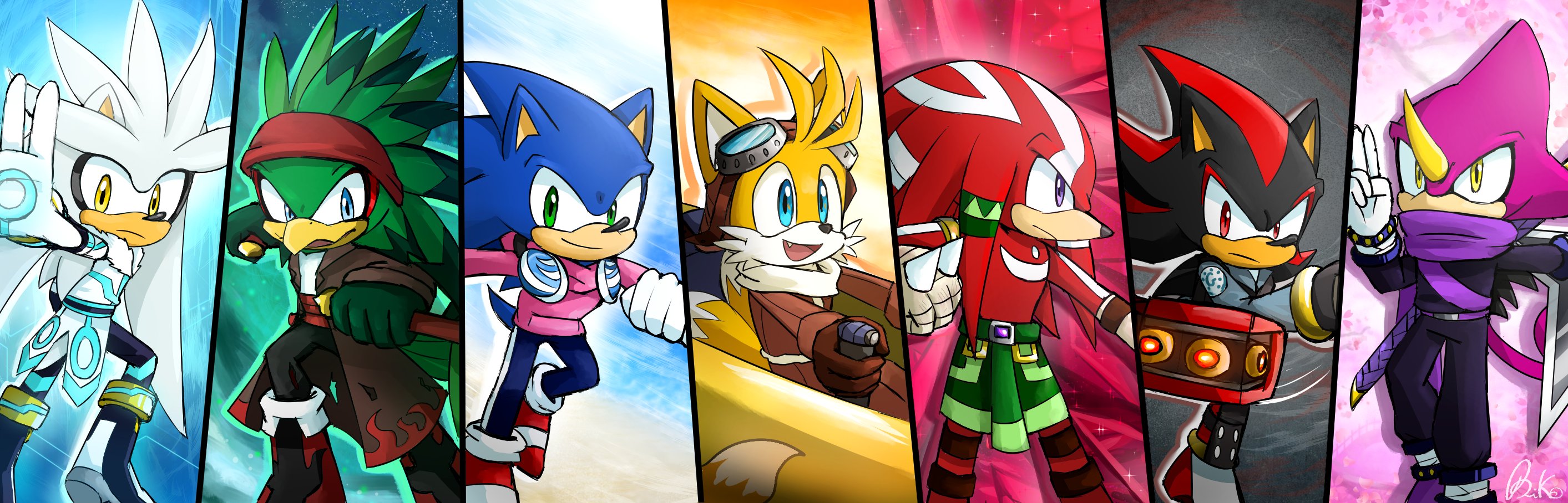 Combining 5 Sonic Characters Into 1! (sonic, Tails, Shadow, Knuckles,  Silver) 