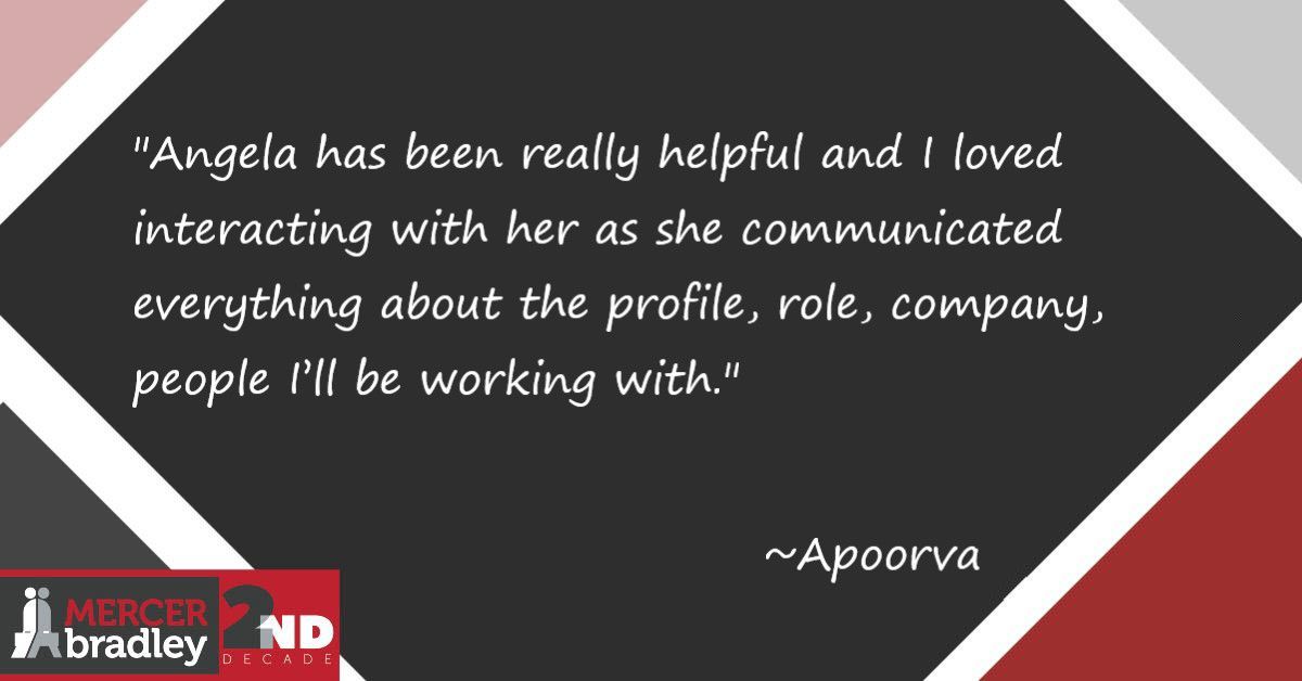 MercerBradley's tweet photo. “Angela has been really helpful..."
~Apoorva
https://t.co/LgJ4w1JNyL
#mondaymotivation
#makingthemostofit
#selfcare
#stayingpositive
#staysane
#newnormal
#sticktogether
#togetherapart
#winnipeg 
#Accounting 
#finance 
#Recruitment
#wpg
#winnipegbusiness
#winnipeglocal https://t.co/qmhxOdozox