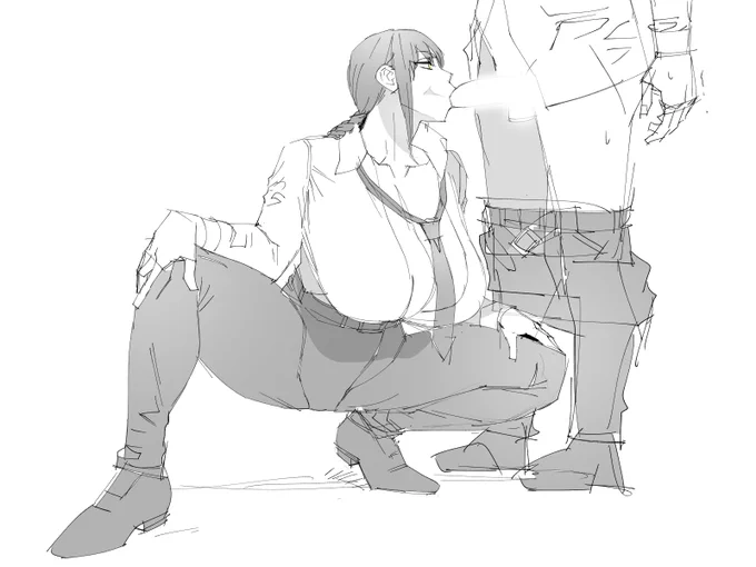 唐突にマキマさんでムラっときてしまったんで描いて発散🤪 