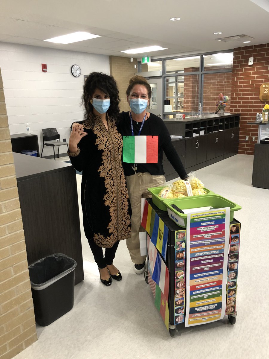 SilviaZannella's tweet photo. Here comes the welcome wagon! Our dynamic ELL support team @Meneghel_Deb @MrsRituSingh create an inclusive environment that celebrates all languages @PteBuckamSingh #manylanguagesoneschool @Peel_ESLELD @PeelSchools https://t.co/iIHlmc9COA