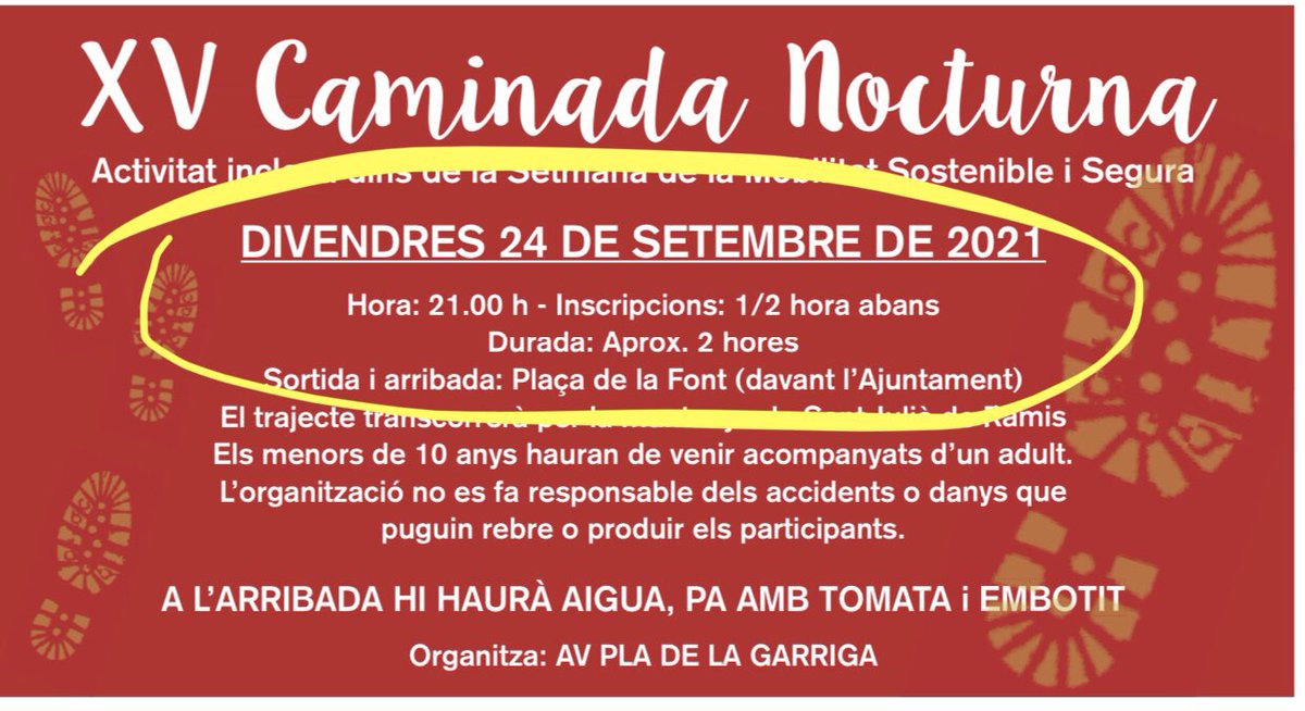 Cs_Girona's tweet photo. El alcalde de #SantJuliàdeRamis convierte, in extremis, la tradicional “Marcha Nocturna” de la Fiesta Mayor en un acto homenaje a Puigdemont ante la indignación de los vecinos

🃏Artimañas propias de trileros que necesitan seguir viviendo del procés

@sjramis 
@MarcPuigtio https://t.co/sj4U5hMFSE