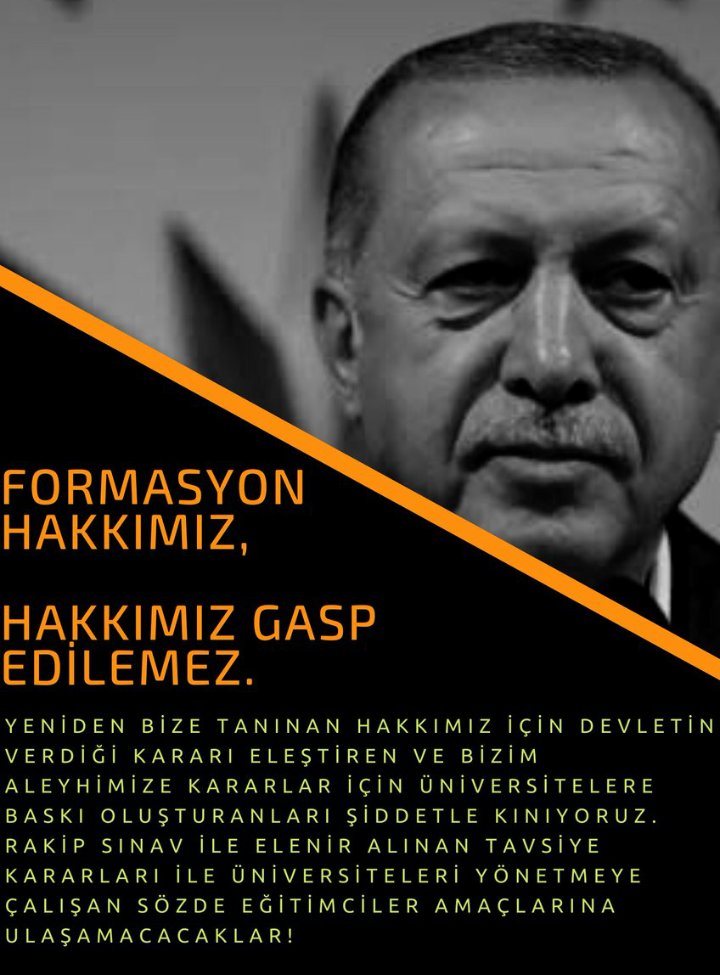 arzuacar131's tweet photo. #FormasyonuKoruYÖK
#EFDEKHakGaspEdiyor
@RTErdogan @tcmeb @YuksekogretimK @erolozvar @kirikkaleunv https://t.co/bcVnJLl4HR