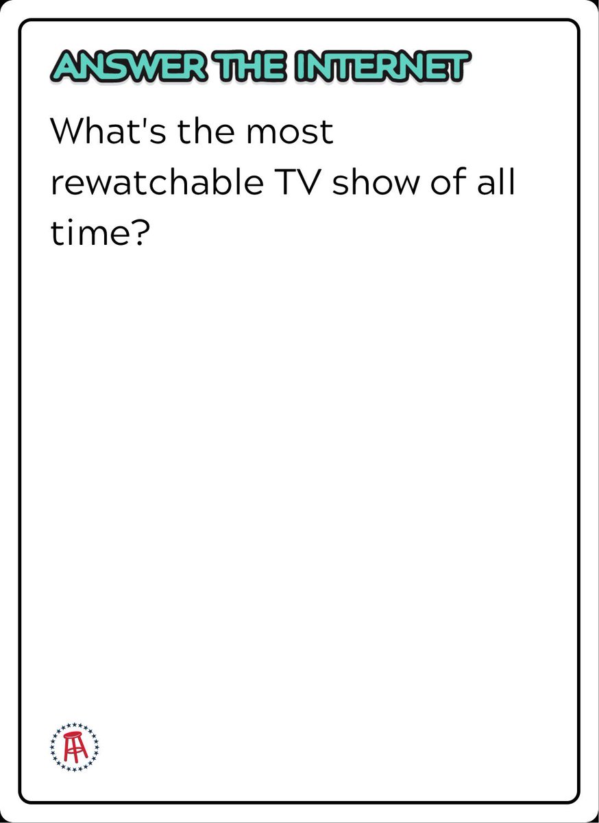 ATIBarstool's tweet photo. What’s the most rewatchable TV show of all time? https://t.co/m3V8MElAdY