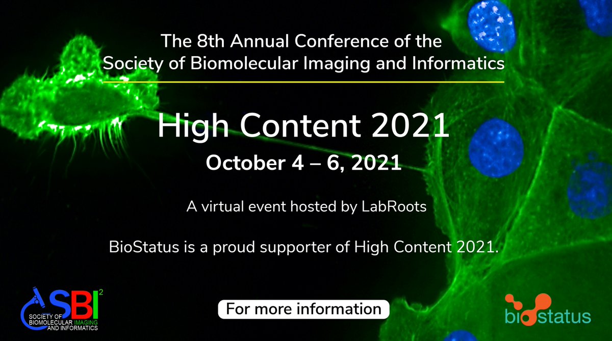 It's not too late - get the latest on high content at SBi2's annual event.  Main program days October 5 &amp; 6. Visit our virtual booth to discuss your assay developments and novel applications of DRAQ(tm) probes.